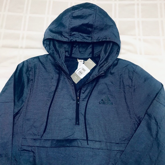 🔥NWTs🔥 Adidas Blue/Navy Half Zip Jacket - Picture 2 of 4